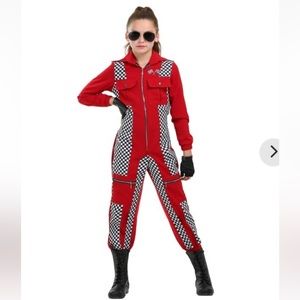 Girls Racer / Race Car Driver Jumpsuit Costume
